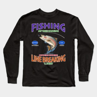 Tree Hanging Catching Nothing Line Breaking Funny Fishing Novelty Gift Long Sleeve T-Shirt